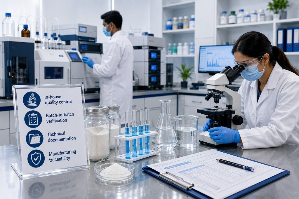 In-house quality control lab — every batch backed by data